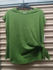 Time And Tru Sleeveless Side Tie Top Women's Size XXXL (22) NWT Green