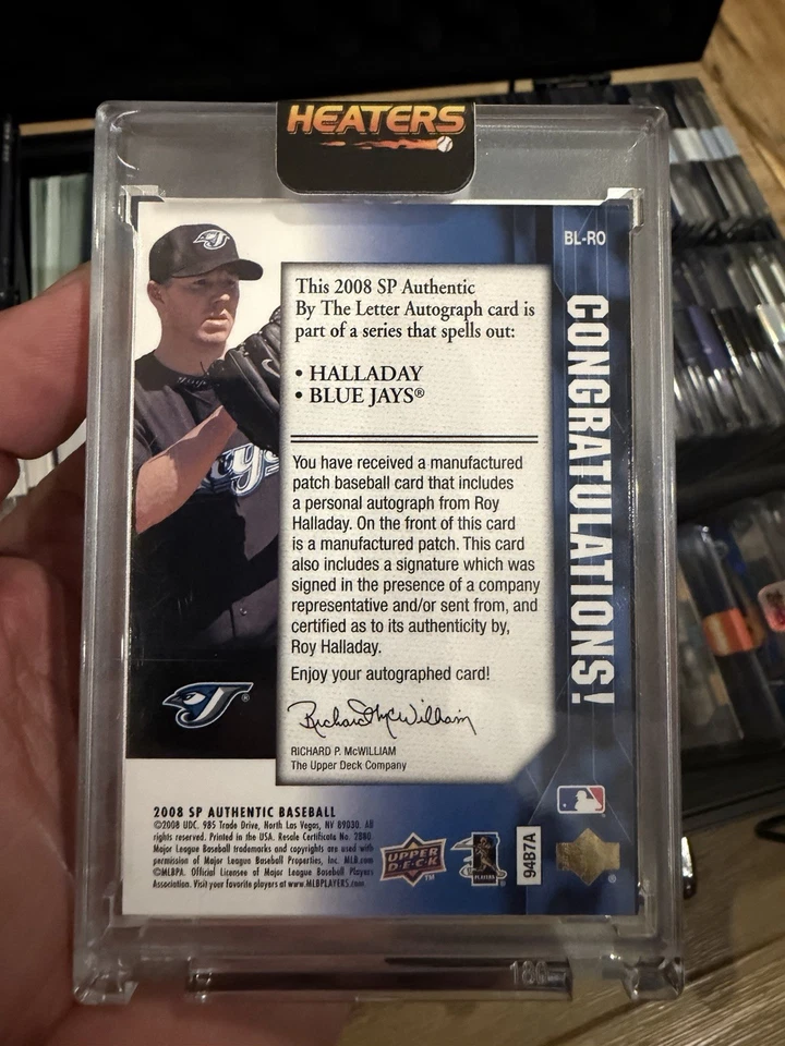 2008 SP Authentic - By the Letter Autographs Roy Halladay #BL-RO Letter D - Image 2 of 2