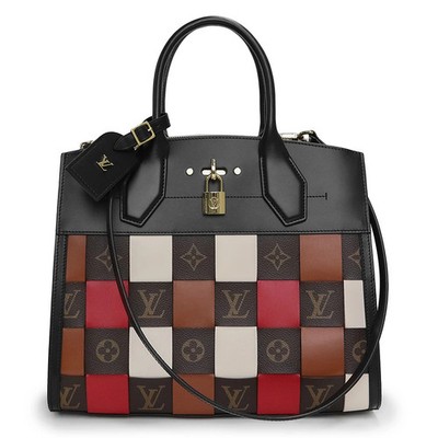LOUIS VUITTON City Steamer MM Monogram Black Beige M55517 #268