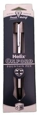 Helix Oxford Premium Fountain Pen (Stainless Steel) with Plastic Free Packaging