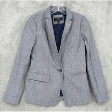J Crew Blazer Womens 0 Heathered Scoolboy Career Office Lightweight Corporate