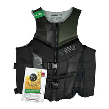 Hyperlite Adult XL Black Olive Green Life Vest Wakeboard Jet Ski Boat CGA PFD