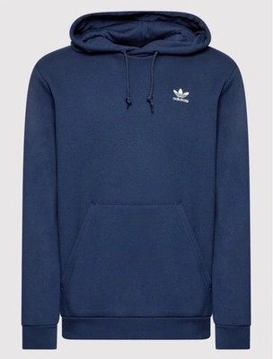 Adidas Adicolor Essentials Trefoil Hoodie Night Indigo Blue Men SZ Small HK0094