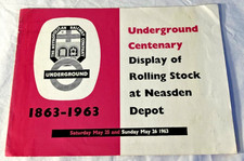 London Underground Centenary Display Brochure 1963 - Railways Transit History UK