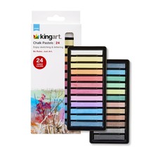 24 Piece Soft Chalk Pastel Set for Drawing and Blending