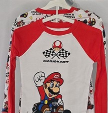 Mario Kart Boys Pajama 4 Piece Set Size 8 Multicolor Long Sleeve Graphic Print