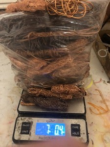 7 Lbs Oz Shiny Bare Bright Clean Copper 1 & 2 Wire Hand Stripped Crafts Scrap