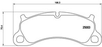 Bremsbelagsatz, Scheibenbremse P 65 025 Brembo FüR Porsche