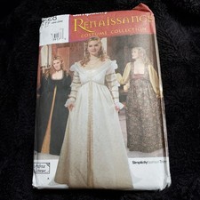Simplicity 9228 Renaissance Costume Gown Dress Sewing Pattern Womans 18W-24W UC