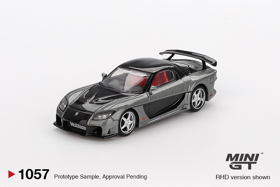 Mini GT #1057 Mazda RX-7 VeilSide Fortune Grey LHD Diecast Model