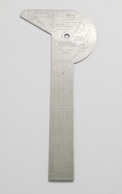 Vintage Craftsman 4026 Protractor Stainless Steel Gauge for sale