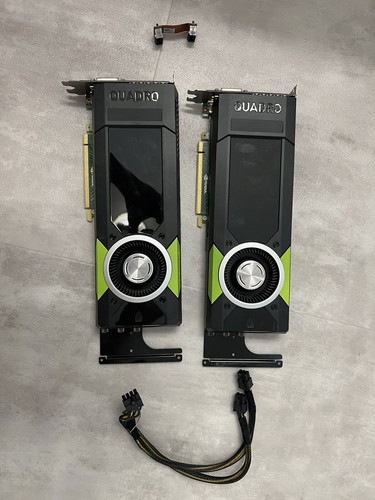 Dual Nvidia Quadra M5000 With Sync Bridge And power Cable