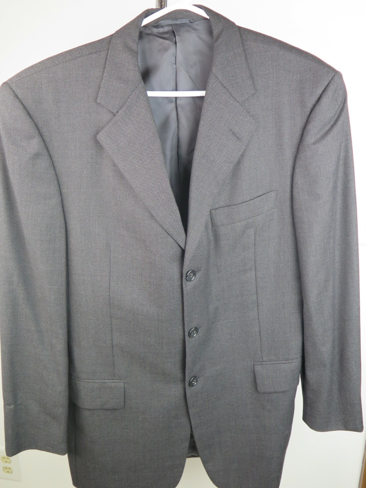 Hickey Freeman Suit Jacket Gray Solid Size 40 R - image 1