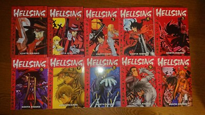 Hellsing Manga Vol 1-10 COMPLETE | 1-2 SUPER RARE HARDCOVER | RARE | English