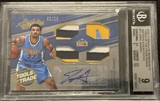 JAMAL MURRAY 2016-17 PANINI ABSOLUTE MEMORABILIA QUAD PATCH ROOKIE AUTO GOLD /10