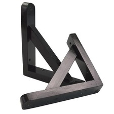 Set of 2 Cornish Solid Pine Wooden Shelf Brackets Gallows Black 150mm x 150mm