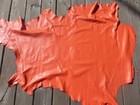 lambskin leather hide Premium Large-XL True Orange drapey soft smooth finish