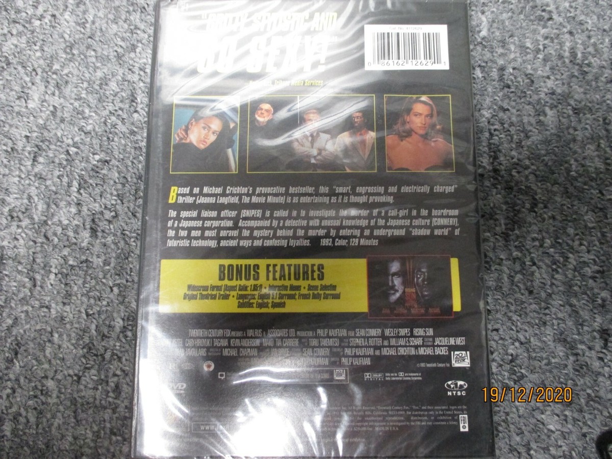 Rising Sun DVD Wesley Snipes, Sean Connery, Michael Crichton