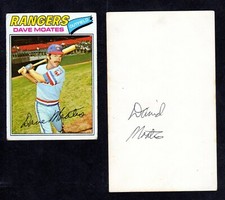 Dave Moates Debut 1974 Texas Rangers Signed Autograph Auto 3x5 Index Coa