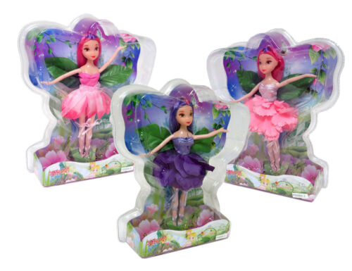 Fairy Doll with Leaf Wings - Flower Fairy Princess Forrest Kids Gift Birthday - Afbeelding 1 van 1