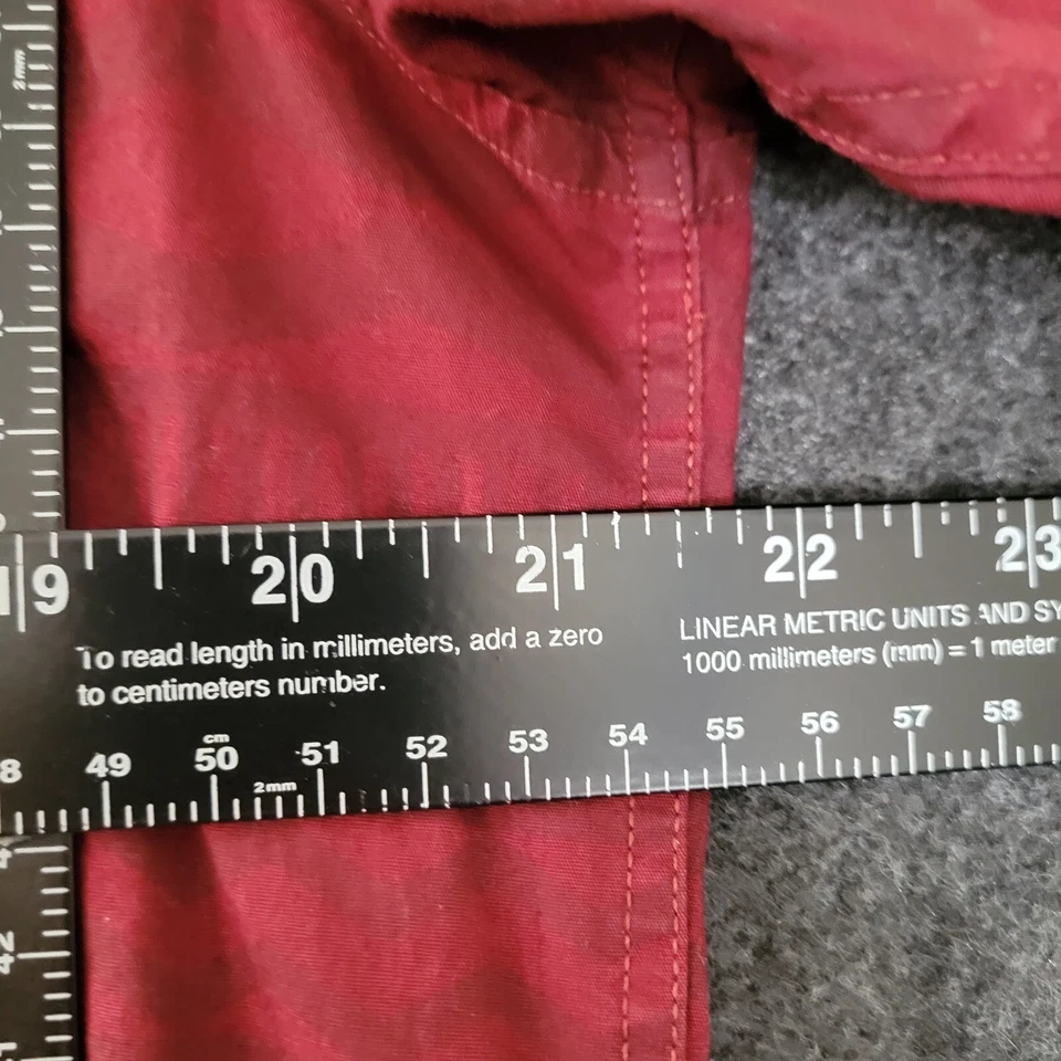 Nixon Shirt Mens Large Red Button Down Short Sleeve Tribal Pattern Nickel Style - Image 3 of 4