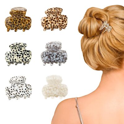6‎ PCS Small Hair Claw Clips Amazon.com : Kacctyen 6 Pcs Small Metal Hair Clips Mini Claw  main image 4
