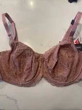 Soma Curvy Couture Bra Blush Pink 42D Underwire, Lined, No Padding
