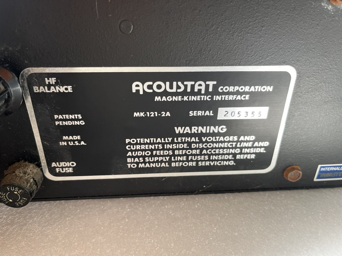 Acoustat MK-121-2A Interfaces Pair As is | eBay Acoustat MK-121-2A Interfaces Pair As is | eBay