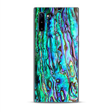 Skins Decal Wrap for Samsung Note 10 Plus Abalone Ripples Green Blue Purple