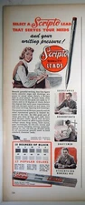 Vintage 1944 SCRIPTO Pencil Leads Lg Magazine Print Ad