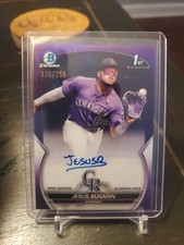JESUS BUGARIN 2023 Bowman Chrome Purple Refractor Auto /250 Rockies 1st RC