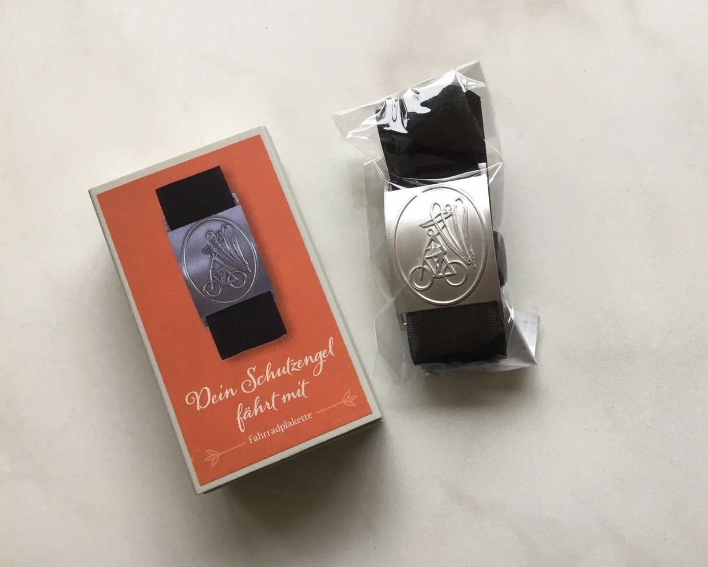 A. Zrenner Fahrrad-Plakette mit Klettverschluss Dein Schutzengel fährt mit