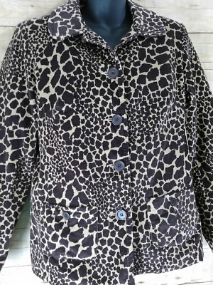 Susan Graver Jacket Size XS Blazer Button Down Career Womens Brown