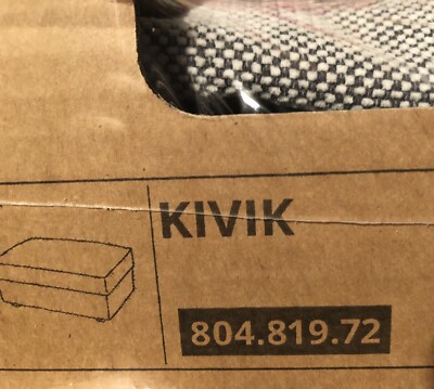 Ikea KIVIK Bezug Hocker mit Aufbewahrung Tallmyra schwarz weiss 804.819.72 NEU