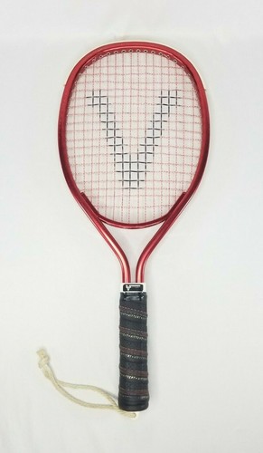 Vintage Vittert Challenger Raquetball Raquet - Red with Leather Handle