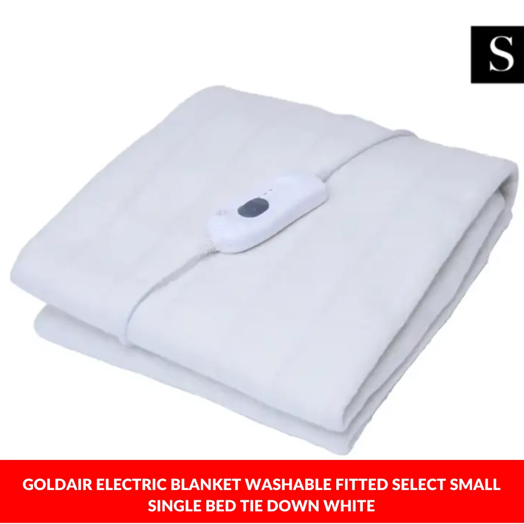 Goldair Electric Blanket Washable Fitted Select Small Single Bed Tie Down  White | eBay