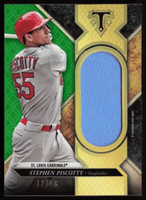 2017 Topps Triple Threads Single Jumbo Unity Relics Emerald Stephen Piscotty