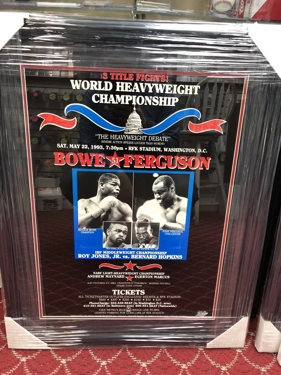 vintage boxing Cap Bowe vs Fergu-so #OnThisDay Riddick Bowe vs