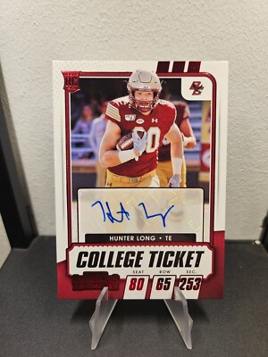 Hunter Long Panini Contenders College Ticket Autographs Red Jaguars NFL RC
