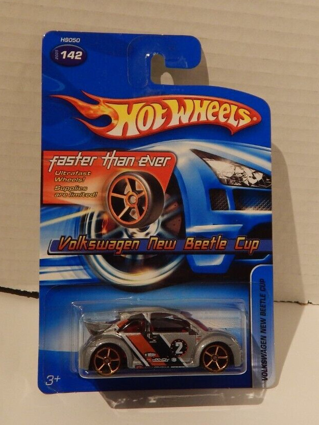 Hot Wheels Volkswagen New Beetle Cup Faster Than Ever #H9050 NRFP 2005 Gray 