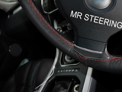 Shades Of Tuning Ltd Perforated Leather Steering Wheel Cover For Vauxhall Movano Van MK3 (2011+) - Black Stitch