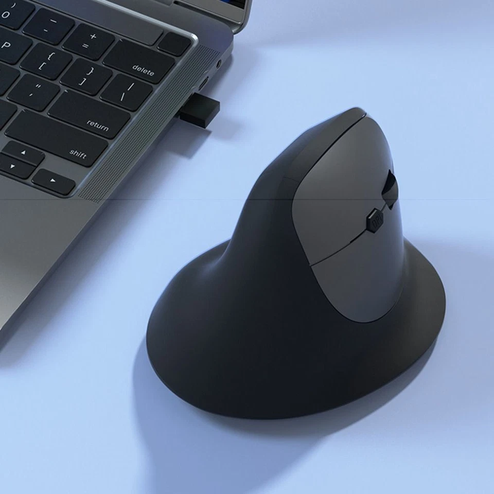 Ergonomic Vertical Computer Mouse 6 Mute Buttons 800/1200/1600dpi Optical Mouse - Image 4 of 4