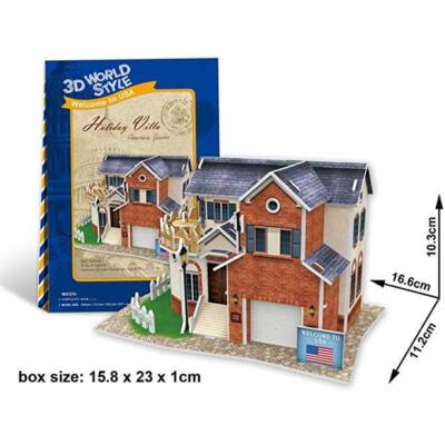 CubicFun 3D Puzzle World Style-Series ''American Flavor - Holiday Villa''