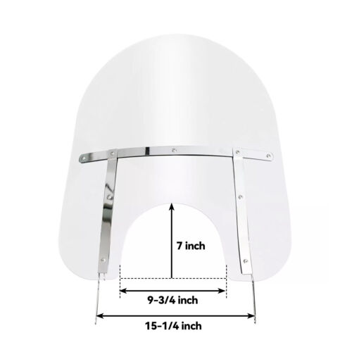 Detachable Windshield Windscreen For Harley Touring Road King CVO FLHR 1994-2024 - Picture 3 of 21