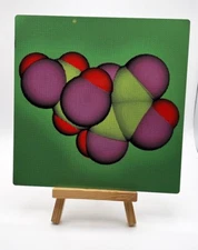 Chromaluxe molecular art featuring vitamins and brain molecules with easels 