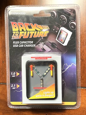 flux capacitor cigarette lighter Back to the Future FLUX CAPACITOR USB Car Charger ThinkGeek NIP!! RARE!!