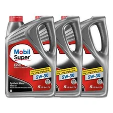 Mobil 1 124407 Super Synthetic Blend Motor Oil, 5W-30, 3/5 Quarts TOTAL 15 QTS