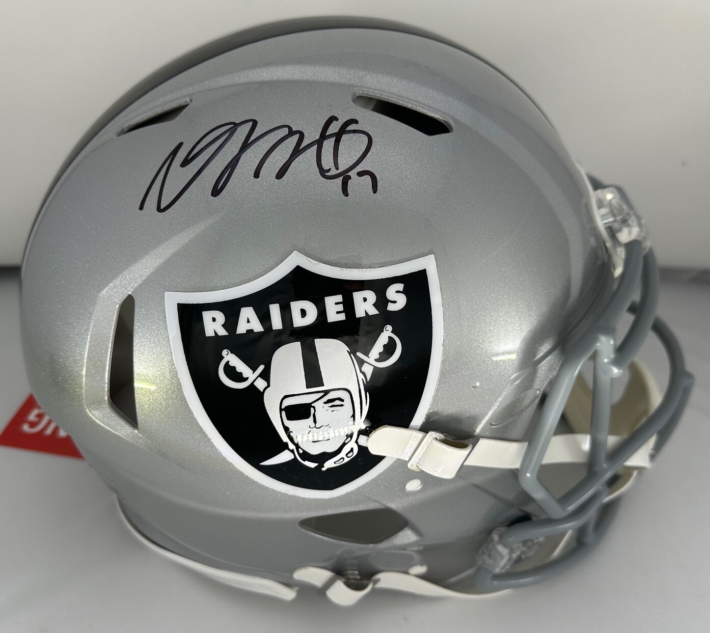 Davante Adams Autographed Signed Las Vegas Raiders Raiders Receiver Full Size Authentic Speed Helmet AUTO BAS 