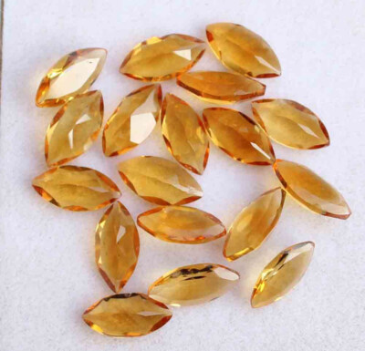 14.5 Ct Wholesale Lot Natural Citrine 4.5*10 MM Marqu Faceted Cut Loose Gemstone