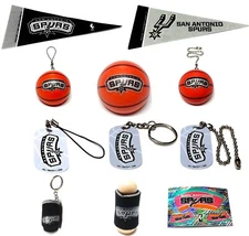 SAN ANTONIO SPURS NBA MINI BASKETBALL VENDING GIFT KEYCHAIN-DANGLER-PULL U PICK